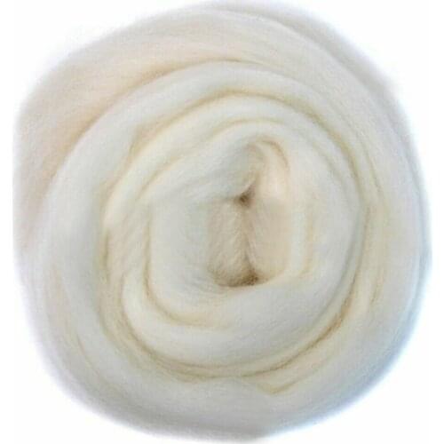 50g White Wool Corriedale Needlefelting Top Roving Dyed Felting Fiber