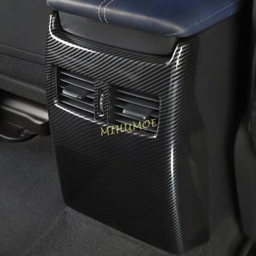 Carbon Fiber Car Rear Air Vents Outlet Panel Cover Trim For Mazda CX30 CX-30 DM 2020-2021