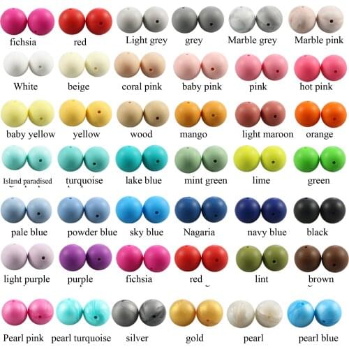 Free Shipping 100pieces/lot Silicone Beads Baby Teething Beads 15mm Safe Food Grade Nursing Chewing Round Silicone teethers