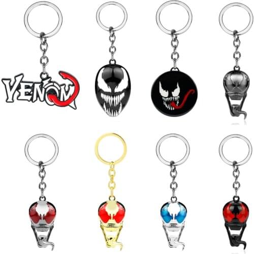 Movie Trinket Horror Mask-Shaped Key Chains Metal Charm Pendant Key Ring Car Backpack Keyholder Creative Jewelry Gift