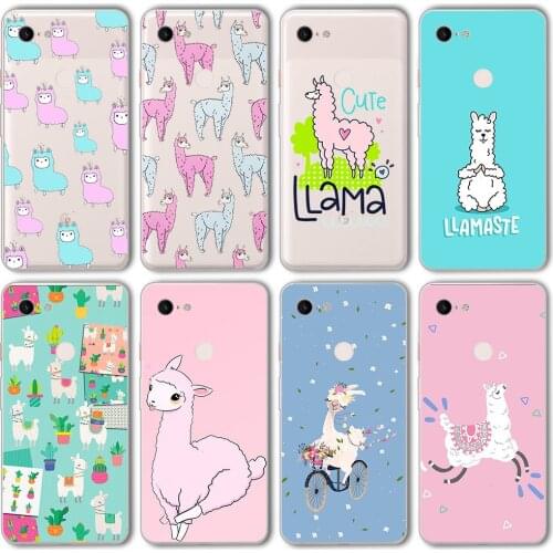 Ciciber Funda Case for Google Pixel 5 4 3 2 XL Luxury Animal Alpaca Fashion Vogue Soft Silicone for Google Pixel 4a 3a XL Coque