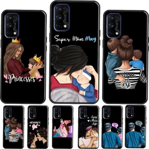 Super Dad Mom Baby Girl Twin Case For OnePlus 9 Pro 7 8 Nord 7T 8T 9R Cover Shell For Realme 8 Pro 6 7 Q3 Pro GT Neo C3