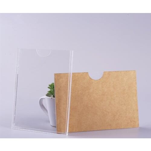 Double-layers A7 A6 A5 A4 Clear Acrylic information Holder, plexiglass sign holder Box,Clear Poster sign Hodler