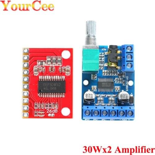 DY-AP3015 30W*2 Class D Dual Channel Stereo Digital Amplifier Board with Adjustable DC 8-24V Volume Potentiometer High Power