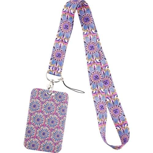 ER725 Yoga Purple Neck Strap Lanyard For Keys ID Card Gym Mobile Phone Straps USB Badge Holder DIY Hang Rope Lariat Lanyard