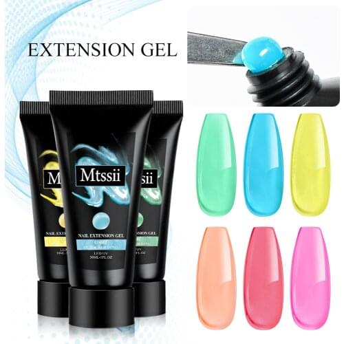 Mtssii Extension Nail Gel Nail Polish Acrylic Nail Glitter Sequins Soak Off UV Extend Gel For Nail Extensions