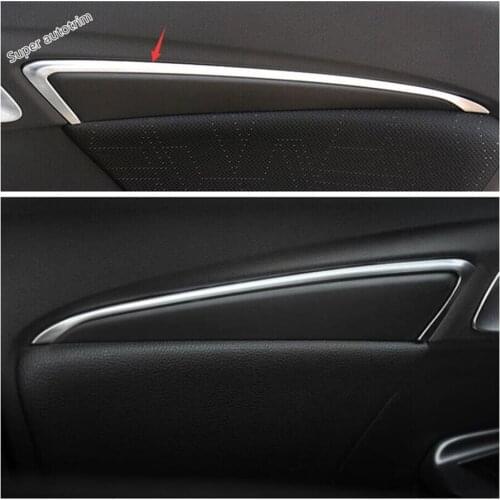 Lapetus Inner Door Pull Doorknob Handle Stripe Cover Trim 4 Pcs Fit For Honda FIT JAZZ 2014 - 2019 ABS Accessories Interior