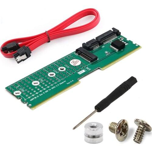 M.2 NGFF B-Key SATA-Bus SSD to SATA3 Adapter DDR Memory Slot Expansion Board Raiser Riser Card Suppor 2230 2242 2260 2280 M2 SSD