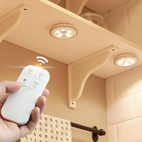 USB Rechargable Cabinet Light Infrared Wiireless Remote Control Closet Wall Lamp LED Night Light Decor Kitchen Wardrobe Bedroom