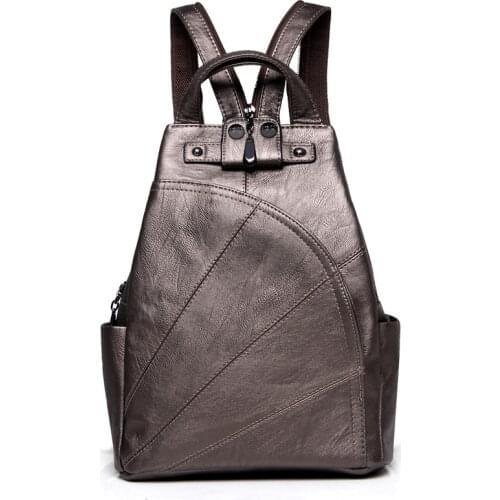 New 2016 100% Real Soft Genuine Leather Women Bag Woman Korean Style Ladies Strap Laptop Bag Daily Bag Girl School