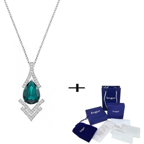 2021 new Green Crystal Mom’s favorite necklace with noble quality jewelry