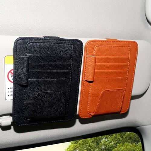 Car Styling Visor Organizer Auto Sun Visor Storage Pouch Car Organizer Sunglasses Holder Card Organizer Ticket Pocket Pen Holder