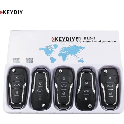 5PCS/LOT, KEYDIY Original Universal B Series Remote Control B12-3 KD900K/D900+/URG200/KD-X2 Key Programmer F Style