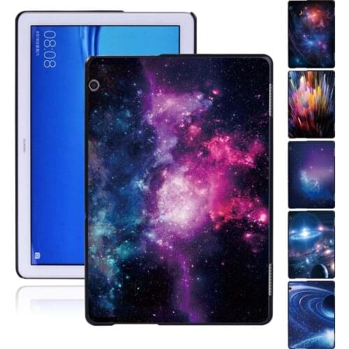 Plastic Case For Huawei MediaPad M5 Lite 10.1"/M5 10.8"/T3 10 9.6"/T5 10 10.1"/T3 8.0" Space Series Pattern Tablet Back Shell