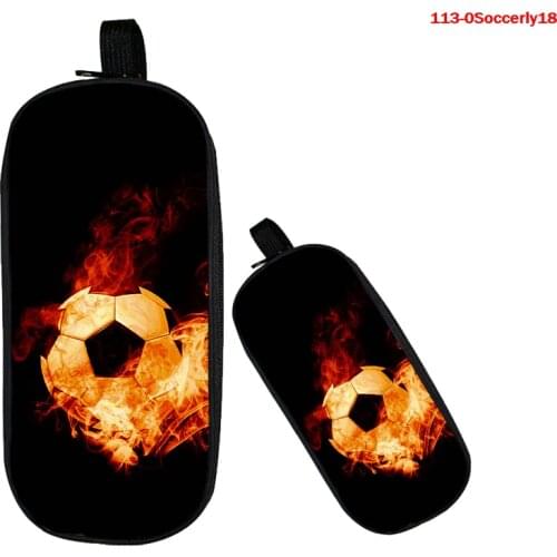 Portable Soccer 3D Print Pencil Case Cute Pencil Box for Kids Double Layered Storage Children Pencil Bag School Pen Bag Supplies