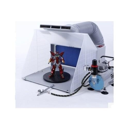 Portable Hobby Airbrush Paint Spray Booth Kit Exhaust Filter Extractor Set Model Crafts Figurines ATT