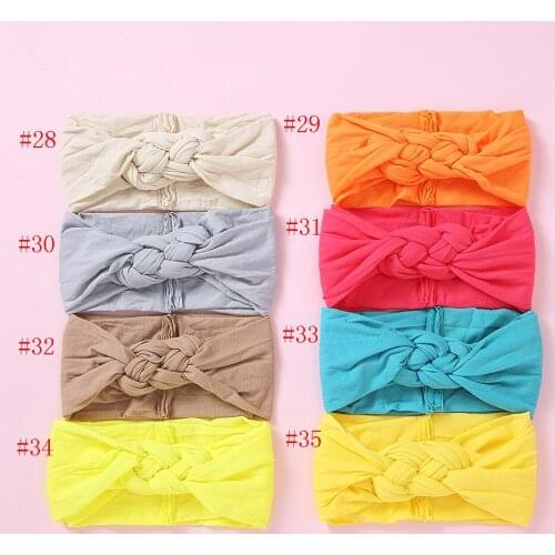 15pc/lot Sailor Knots Nylon Headbands Newborn Soft Twist Nylon Head Wraps Headbands for Children Girls Kids Hair Accessories