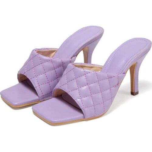 New Summer Fashion Design Weave Women Sandals High heels Ladies Sandals Open Toe Shoes Colorful Candy Colors Sweet Fashion