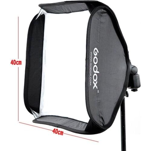 Godox 40x40cm Softbox Bag Kit for Camera Studio Flash fit Bowens Elinchrom