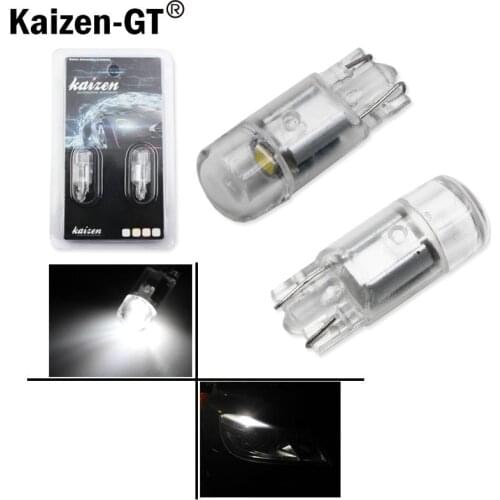 2pcs 6000K White T10 194 168 2825 W5W LED Bulbs For License Plate Lights, also Parking Position Lights, Interior Lights