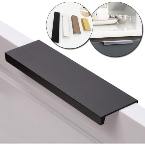 High Quality Hidden Cabinet Handles Zinc Alloy Kitchen Cupboard Pulls Drawer Knobs Furniture Door Handle Home Decoration