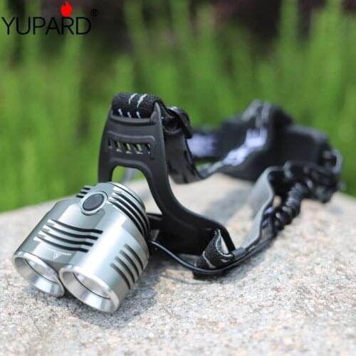 YUPARD 2* XM-L2 led Aluminum alloy Headlamp bright Torch headlight Flashlight 3 Modes super T6 LED camping fishing outdoor