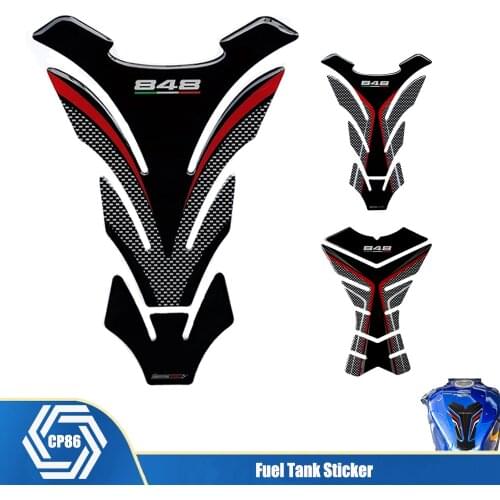 For DUCATI 848 EVO Tankpad 3D Carbon Fiber Motorcycle Fuel Tank Pad Protection Sticker Fuel Tank Sticker