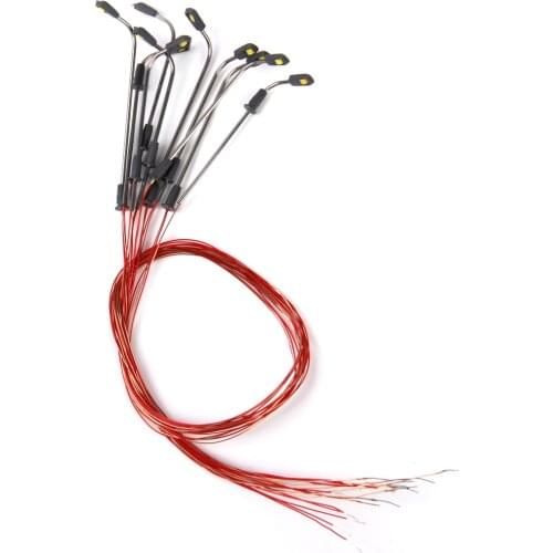 10 X Model Street Lights Lights Single Head to Train Models to Layout