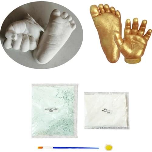 Baby Toddler Handprint Footprint Kit Kid 3D Plaster Casting Keepsake Infant Mold Powder Plasters Cast Kits Boy Girls Growth Gift