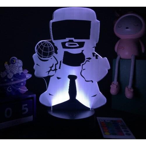 Friday Night Funkin 3D LED Illusion Lamp Tankman Figure For Kids Gamer Bedroom Decor Birthday Gifts Dropshipping