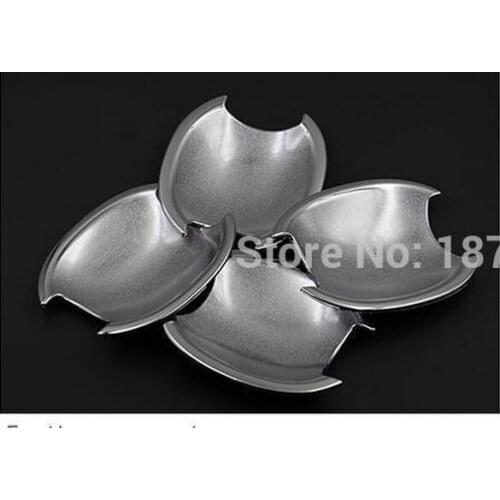 4 pcs For Mitsubishi Pajero Sport 2011-2014 chrome body door trim cavity door handle bowl cup insert cover Trim Door Handle