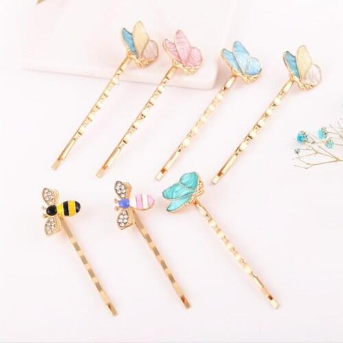 6 pcs/lot Headdress Butterfly Bee Clip Hairpin Clip Hairpin Korean version Liu Seaside Clip Hairpin Accessories