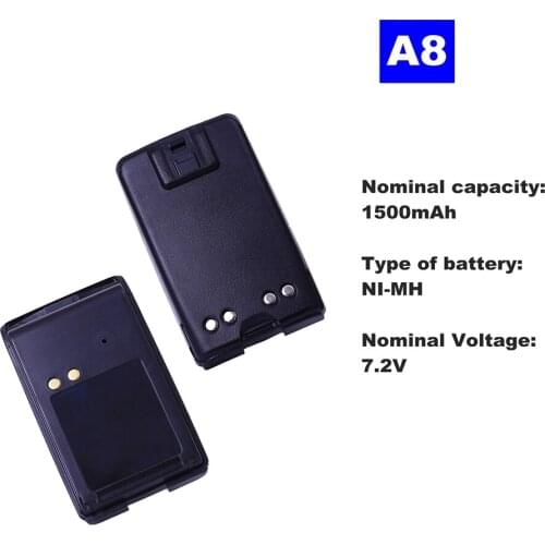 7.2V 1500mAh NI-MH Radio Battery A8 For Motorola Walkie Talkie A8 Two Way Radio