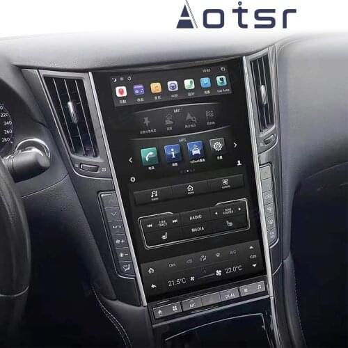 For Infiniti Q50 Q50L Q60 2014 2015 - 2021 Android Tesla 13.6'' IPS Screen Car Player Radio GPS Navigation Autostereo Multimedia