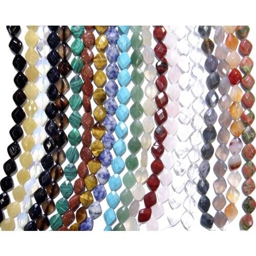 10*13mm Natural stone Quartz crystal Opal lapis Turquoises tiger eye beads pendant for Diy Jewelry Making Necklace Accessories