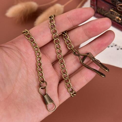 1pc Bronze Alloy Chain FOR Antique Quartz Women Mens Vintage for Pocket Watch
