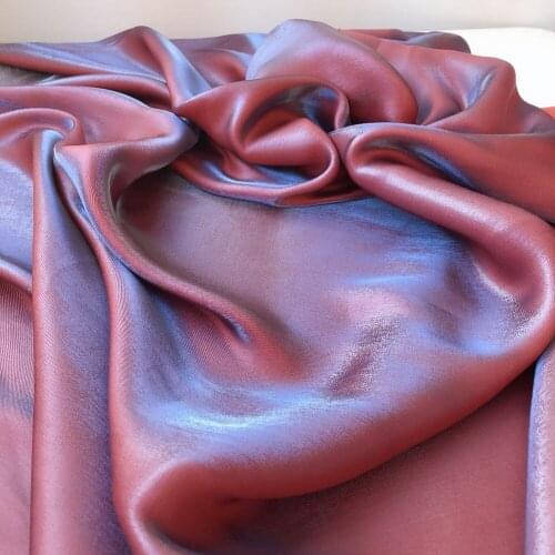 50cm*150cm Coloured Glaze Satin Gradient Fabric Bright Silky Delicate High Sag High-end Dress Wedding Dress Bright Fabric