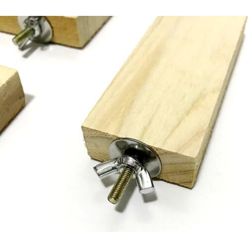 Wood Stand Platform Toy Paw Grinding Clean Cage Accessories For Parrot Hamster SCIE999