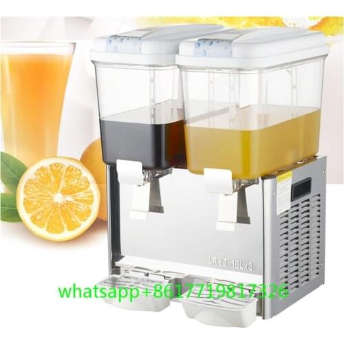 36L Double Cylinder Dispenser Cold and Hot Drink Machine Beverage Dispenser Juice Dispenser for Milk Tea Shop