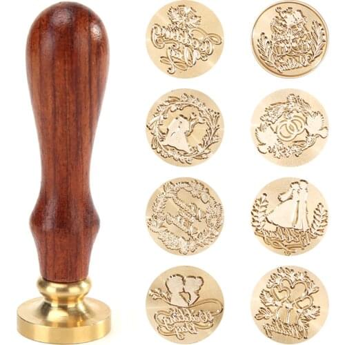 DIY Love Pattern Seal Stamp Sealing Wax Stamp Retro Envelope Scrapbooking Photo Album Birthday Card Fire Painting Handcraft