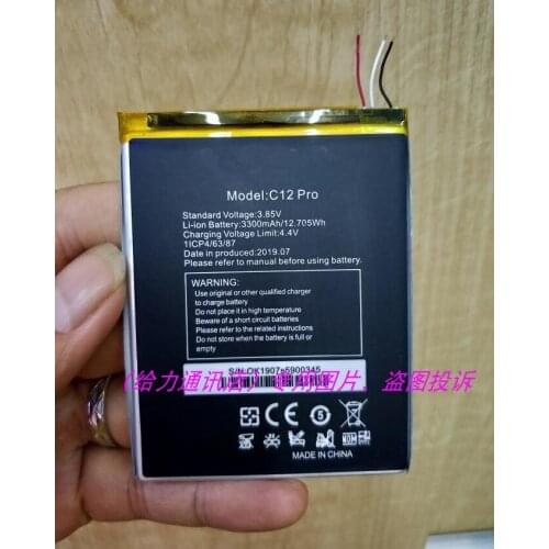 Mobile phone battery for OUKITEL C12 Pro battery 3300mAh 6.18inch MTK6739 Long standby time with Repair Tools