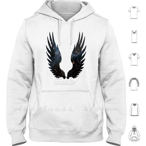 Castiel Galaxy Blue Hoodie Long Sleeve Castiel Supernatural Misha Collins Spn Galaxy Stars Angel Blue Universe Space