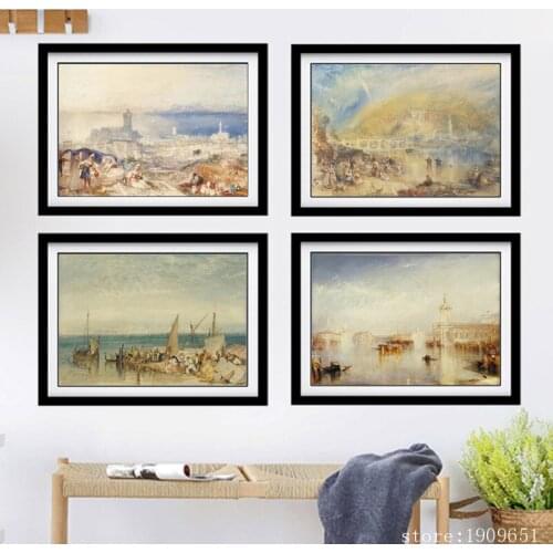 Cotton no frame classical mountain scenery canvas printings oil painting printed on cotton home wall art decoration picture