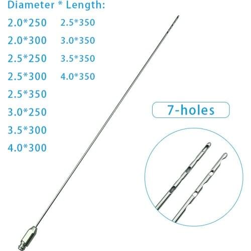 Fat Transfer Needle Seven Hole Liposuction Cannula Fat Harvesting Cannula for Stem Cells Liposuction Instrument