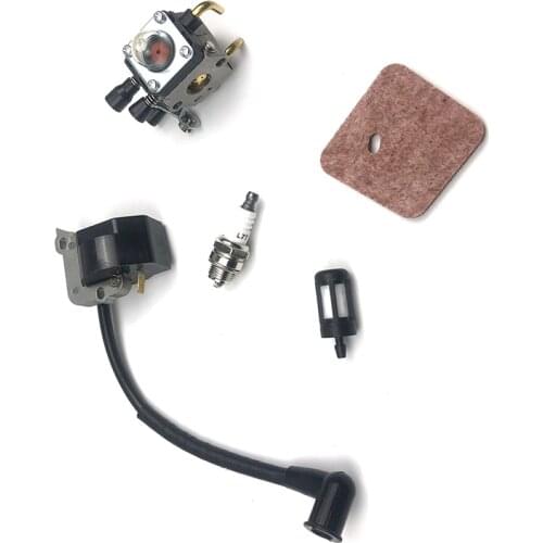 Carburetor For Stihl FS38 FS45 FS46 FS55 KM55R FS45C FC55 Trimmer Ignition Coil Air Filter Fuel Filter Spark Plug Carburetor New
