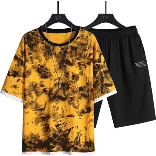 Mens Summer Clothes 2 Piece Set Outwear Outfits Shorts Set Men Tracksuit Casual Clothing Fashion Men Street Fashion Sweatsuit