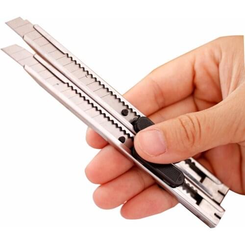 1 Pcs Creative Kawaii Stainless Steel Silver Metal Knife Student Gift Utility Art Knife Stationery School Office Supplies