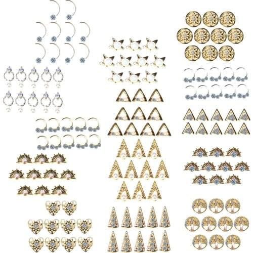 Pack of 10Pcs Nail Art Decor Accessories Nail Rhinestones Premium Manicure Nail Art Decorations Tools
