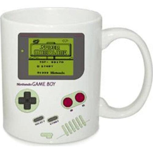 48pcs new Nintendo Game Boy Ceramic Mug Home Office White Porcelain Milk Beer Coffee Mug Color Changing Drinkware