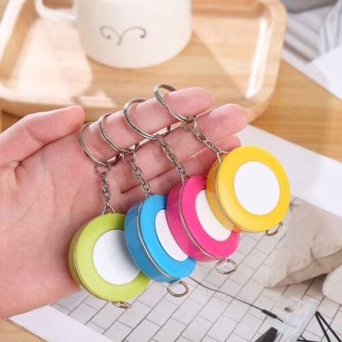 New Portable Retractable Ruler Centimeter/inch Tape Measure Mini Keychain Ruler